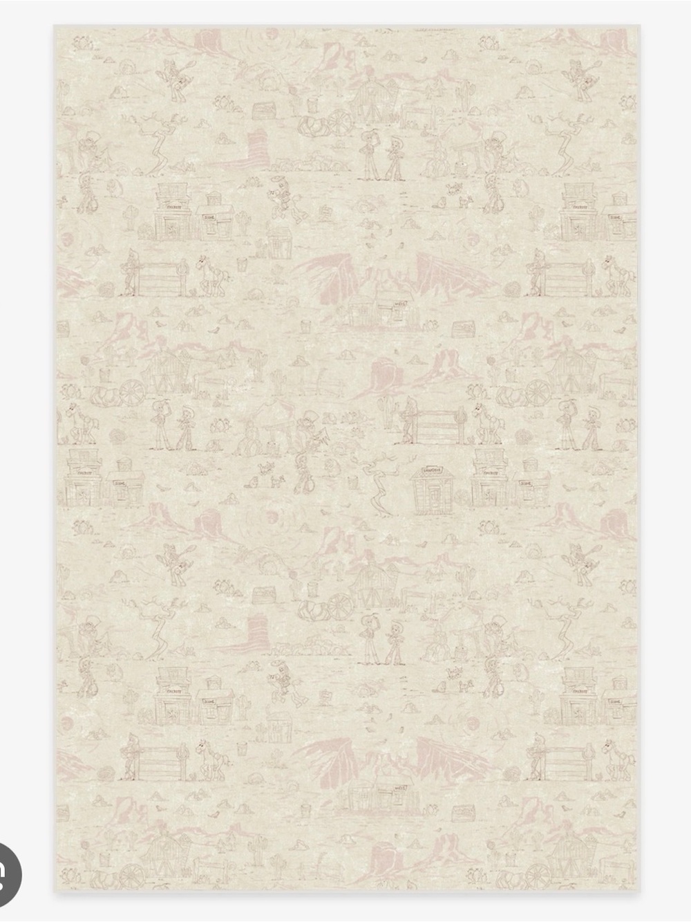 Woody's Roundup Soft Rose Pink Flatwoven Rug Ruggable 6x9